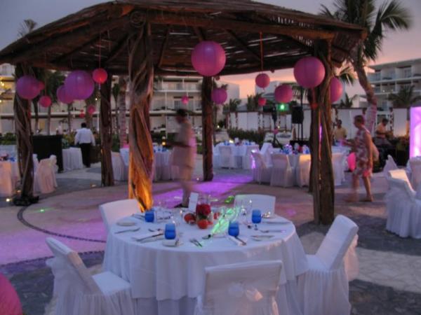 A whimsical reception offered at the Azul Sensatori Hotel in Rivera Maya, Mexico