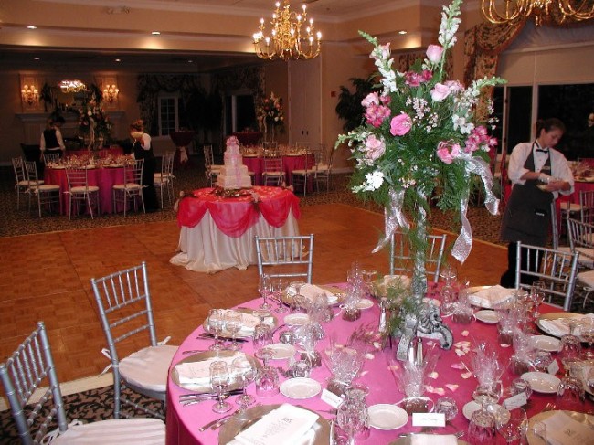 [Pink Themed Wedding Reception