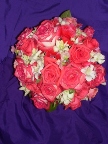 coral wedding flower