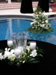 Poolside Wreath Reception Centerpiece