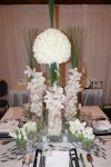 Orchid Tulip & Lily Reception Centerpiece