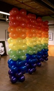 Rainbow Balloon Column