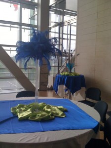 Feather Reception Centerpiece