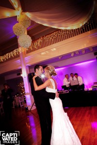 Bride & Groom First Dance Under Beautiful Lighting