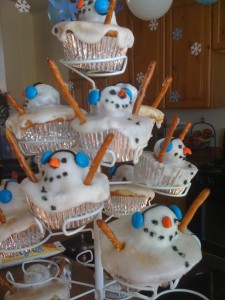 Snowmen Cupcakes