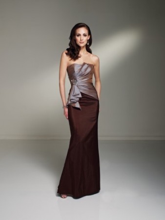 Strapless taffeta slim 