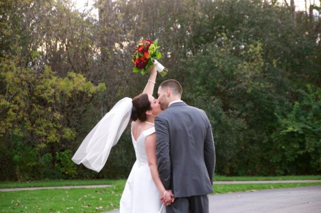 Bride & Groom Kissing