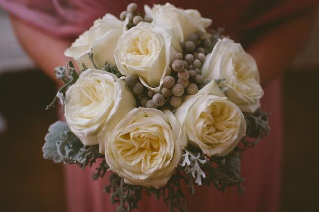 Bridesmaid Bouquet In White