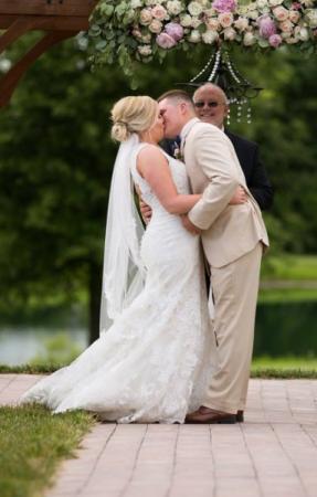 First Kiss as Mr & Mrs