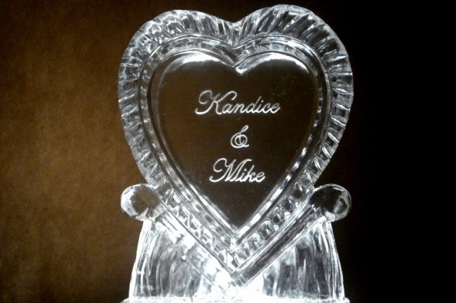 Victorian Ice Heart with Names