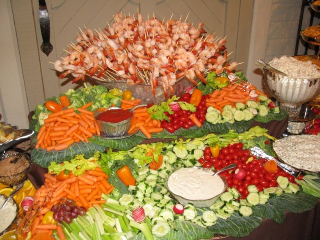 Photo Gallery - Photo of Shrimp Kabobs and Vegetable Display