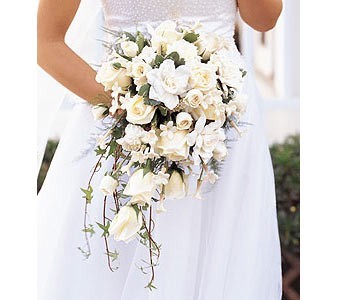 Classic Ivory Cascading Bridal Bouquet