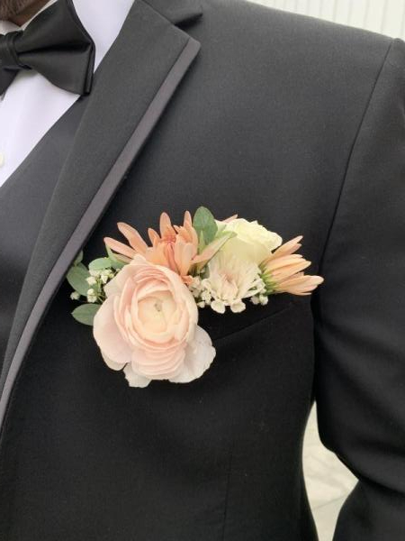 Pocket Square Boutonniere 