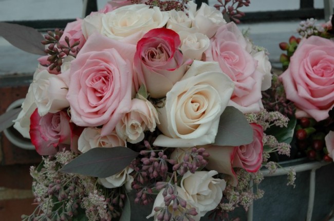 Pastel Pink & Ivory Wedding Bouquet