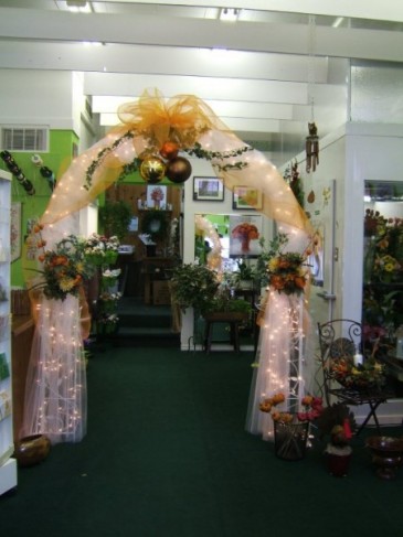 Lighted Up Wedding Arch