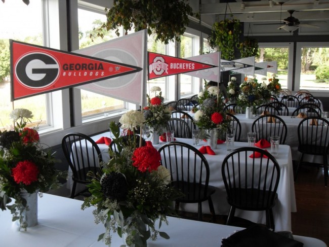 Georgia Bulldogs Reception Decorations