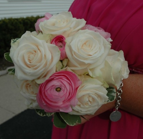 Cream & Pink Bridesmaid Bouquet