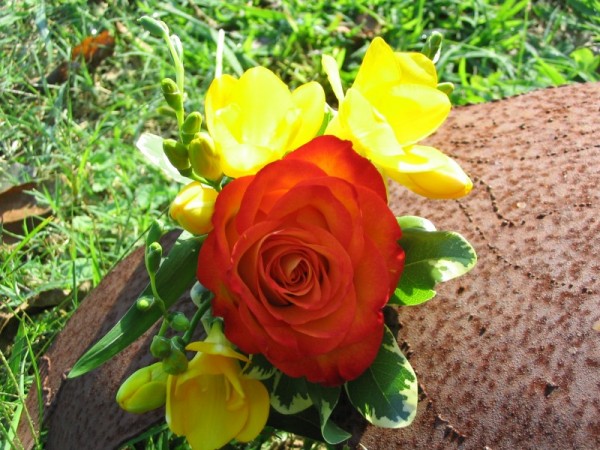 Orange & Yellow Corsage