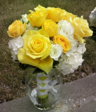 Yellow Bridesmaid's Bouquet