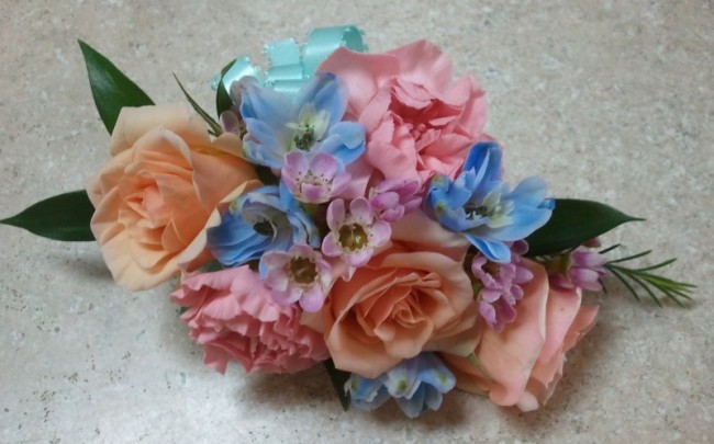 Pastel Prom Wrist Corsage