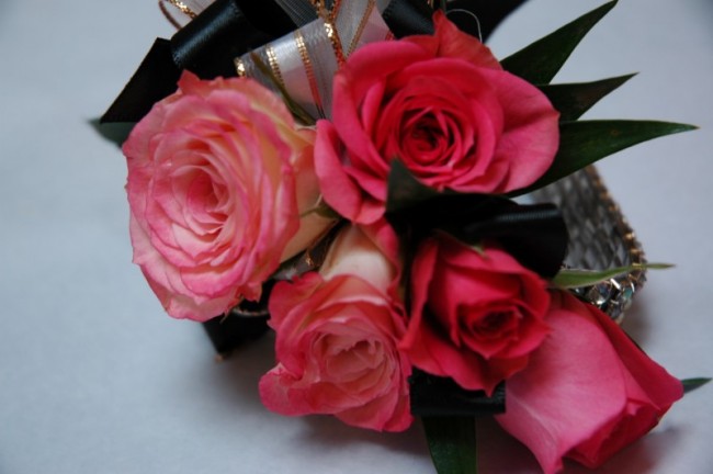 Hot Pink Prom Corsage