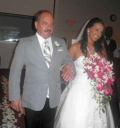 Pink & White Bridal Bouquet Accents the Beautiful Bride