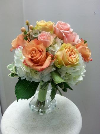 Pink and Coral Bride's Bouquet