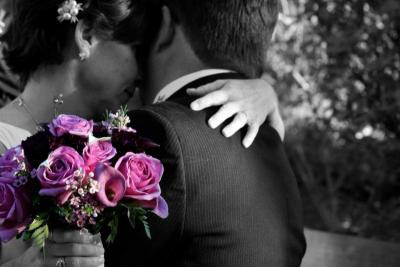 Beautiful Black & White Wedding Portrait