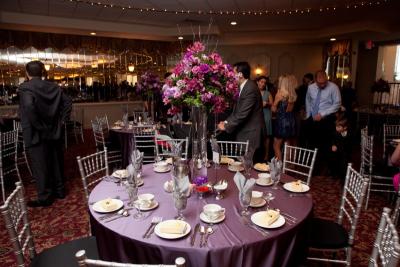 Gorgeous Purple Reception Centerpiece