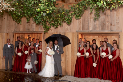 Rainy Wedding on Terrace