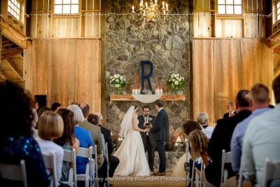 Stone Fireplace at Ceremony