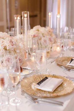 Wedding reception table decor