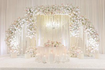 Floral & candlelight sweetheart table