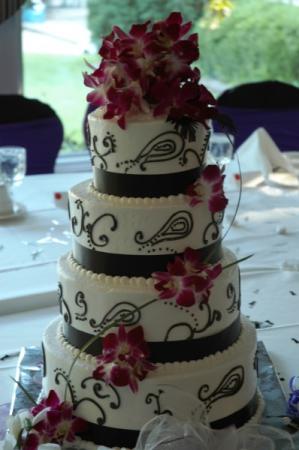 Elegant Cake With Cascading Orchids