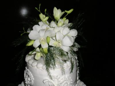 Orchid Wedding Cake Topper