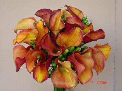 Orange Calla Wedding Bouquet