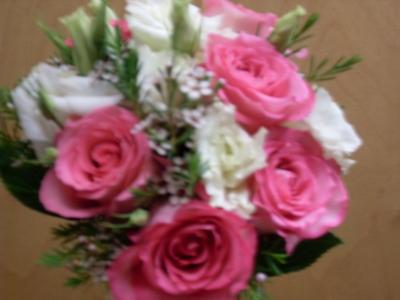 Pink & White Wedding Bouquet