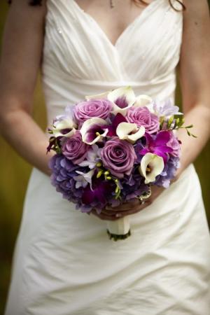 Purple Bridal Bouquet