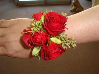 Red Prom Corsage