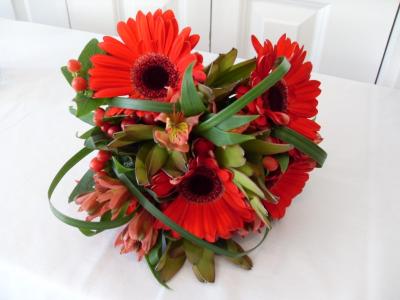 Orange Daisy Wedding Bouquet