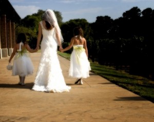 Beautiful Bride & Flower Girls
