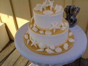 Beach Inspired Wedding Cake