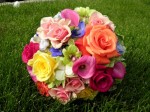 Colorful bridal bouquet