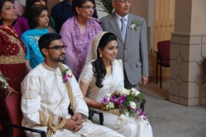 Gold Embellished Wedding Dress