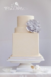 Grey & Ivory Wedding Cake