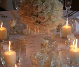all white reception