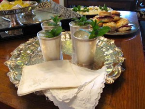 Frosty Mint Juelps in Silver Cups