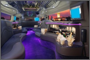 Interior of Hummer Limo