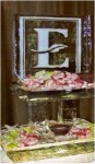Monogrammed Ice Sculpture Food Display