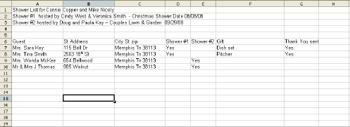 wedding-shower-spreadsheet2 Wedding Shower Guest List Spreadsheet